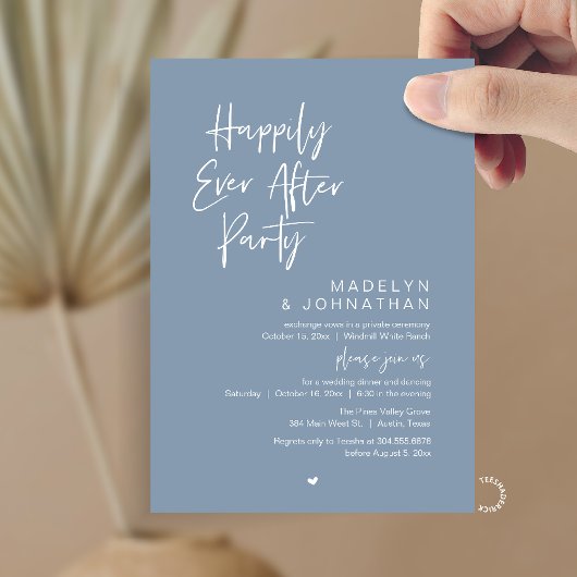 Happily Ever After Party, Modern Wedding Reception Kaart
