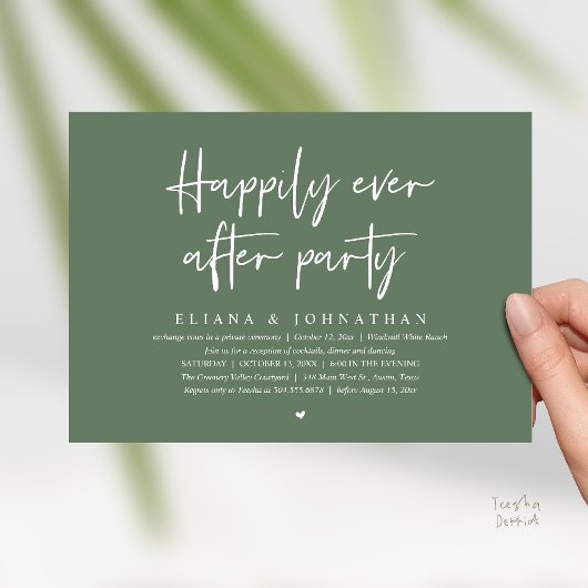  Happily Ever After Party Modern Wedding Reception Kaart