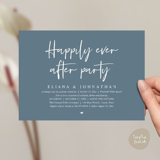  Happily Ever After Party Modern Wedding Reception Kaart