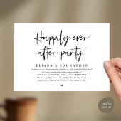 Happily Ever After Party Modern Wedding Reception Kaart