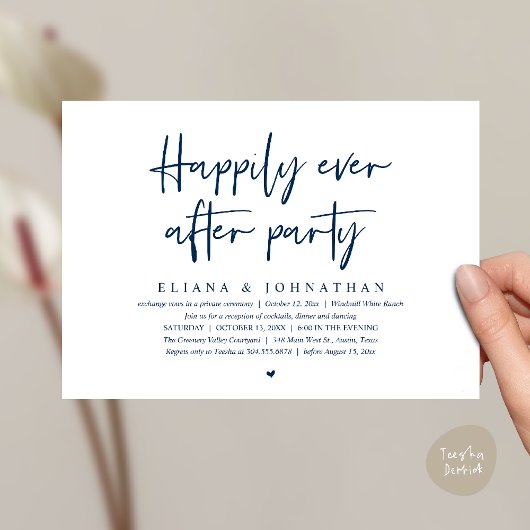  Happily Ever After Party Modern Wedding Reception Kaart