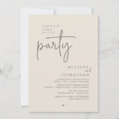 Happily Ever After Party, Modern Wedding Reception Kaart (Voorkant)
