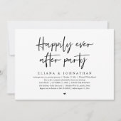  Happily Ever After Party Modern Wedding Reception Kaart (Voorkant)