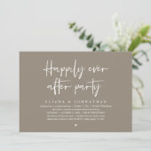 Happily Ever After Party Modern Wedding Reception Kaart (Staand voorkant)