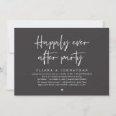 Happily Ever After Party Modern Wedding Reception Kaart (Voorkant)