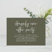  Happily Ever After Party Modern Wedding Reception Kaart (Staand voorkant)