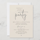Happily Ever After Party, Modern Wedding Reception Kaart (Voorkant)