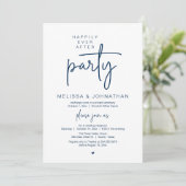 Happily Ever After Party, Modern Wedding Reception Kaart (Staand voorkant)