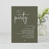 Happily Ever After Party, Modern Wedding Reception Kaart (Staand voorkant)