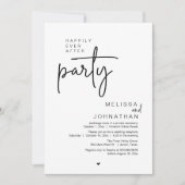 Happily Ever After Party, Modern Wedding Reception Kaart (Voorkant)
