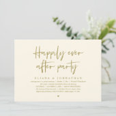  Happily Ever After Party Modern Wedding Reception Kaart (Staand voorkant)