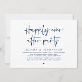  Happily Ever After Party Modern Wedding Reception Kaart (Voorkant)