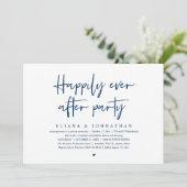  Happily Ever After Party Modern Wedding Reception Kaart (Staand voorkant)