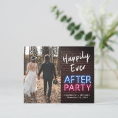 Happily Ever After Party Neon Lights Photo Wedding (Staand voorkant)