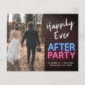 Happily Ever After Party Neon Lights Photo Wedding (Voorkant)