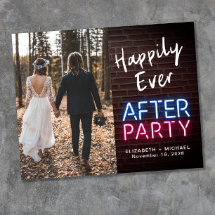 Happily Ever After Party Neon Lights Photo Wedding