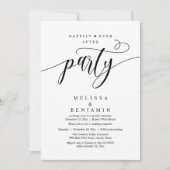 Happily Ever After Party, Reception Modern Minimal Kaart (Voorkant)