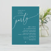 Happily Ever After Party Romance Wedding Reception Kaart (Staand voorkant)