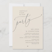 Happily Ever After Party Romance Wedding Reception Kaart (Voorkant)