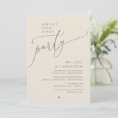 Happily Ever After Party Romance Wedding Reception Kaart (Staand voorkant)