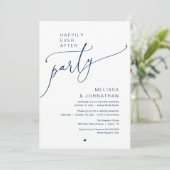 Happily Ever After Party Romance Wedding Reception Kaart (Staand voorkant)