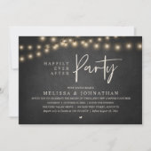 Happily Ever After Party, Rustic String Lights Kaart (Voorkant)