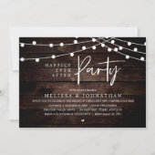 Happily Ever After Party, Rustic String Lights Kaart (Voorkant)