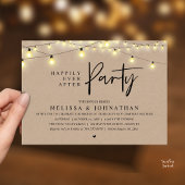 Happily Ever After Party, Rustic String Lights Kaart