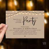 Happily Ever After Party, Rustic String Lights Kaart