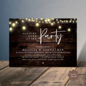 Happily Ever After Party, Rustic String Lights Kaart
