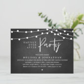 Happily Ever After Party, Rustic String Lights Kaart (Staand voorkant)