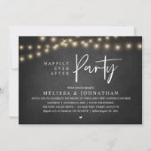 Happily Ever After Party, Rustic String Lights Kaart (Voorkant)