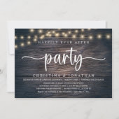 Happily Ever After party, Rustic Wedding Kaart (Voorkant)