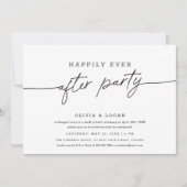 Happily Ever After Party Script Wedding Elopement Kaart (Voorkant)