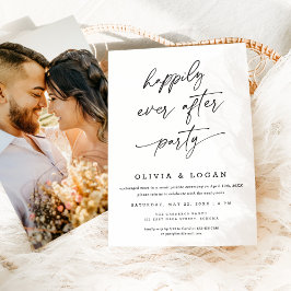 Happily Ever After Party Script Wedding Elopement Kaart