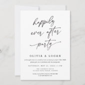 Happily Ever After Party Script Wedding Elopement Kaart (Voorkant)