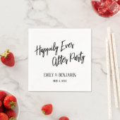 Happily Ever After Party Typografie Wit Servet (Insitu)