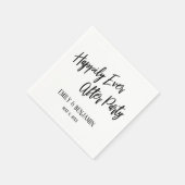 Happily Ever After Party Typografie Wit Servet (Hoek)