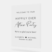 Happily Ever After Party Wedding Reception Welcome Acryl Bord (Hoek)