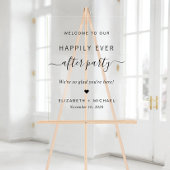 Happily Ever After Party Wedding Reception Welcome Acryl Bord