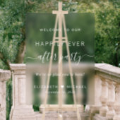 Happily Ever After Party Wedding Reception Welcome Acryl Bord