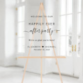 Happily Ever After Party Wedding Reception Welcome Acryl Bord