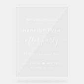 Happily Ever After Party Wedding Reception Welcome Acryl Bord (Voorkant)