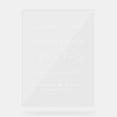 Happily Ever After Party Wedding Reception Welcome Acryl Bord (Voorkant)