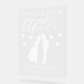 Happily Ever After Personalized Wedding Acryl Bord (Hoek)