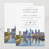 Happily Ever After Philadelphia Wedding Kaart (Voorkant / Achterkant)