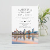 Happily Ever After Photo Cincinnati Wedding Kaart (Staand voorkant)