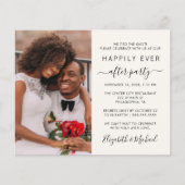 Happily Ever After Photo Cream Wedding Reception (Voorkant)