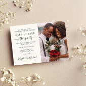 Happily Ever After Photo Cream Wedding Reception Save The Date