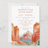 Happily Ever After Photo Desert Wedding Kaart (Voorkant)